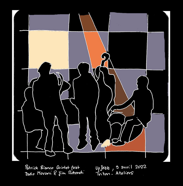 Dessin Upjazz Patrick Bianco Quintet