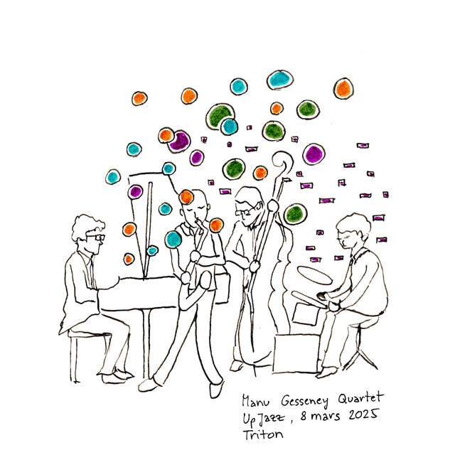 Dessin Upjazz Manu Gesseney Quartet